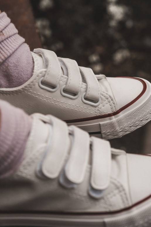 Bērnu apavi   Sporta apavi brīvā laika apavi ar lipīgām aizdarēm baltas krāsas Foster Bērnu apavi   Sporta apavi brīvā laika apavi ar lipīgām aizdarēm baltas krāsas Foster