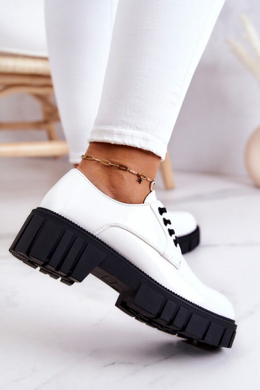 Stilīgasrnas Laque apavi La.Fi baltas krāsas Hallie