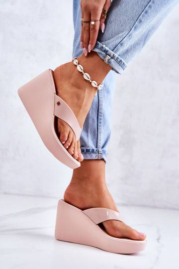   Čības modernas iešļūcenes ar platformu  HH285294 Nude 2