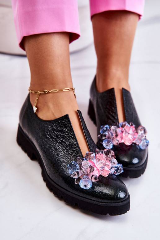 Eleganta stila   apavi ar ornamentiem haki krāsas Cindy  Eleganta stila   apavi ar ornamentiem haki krāsas Cindy