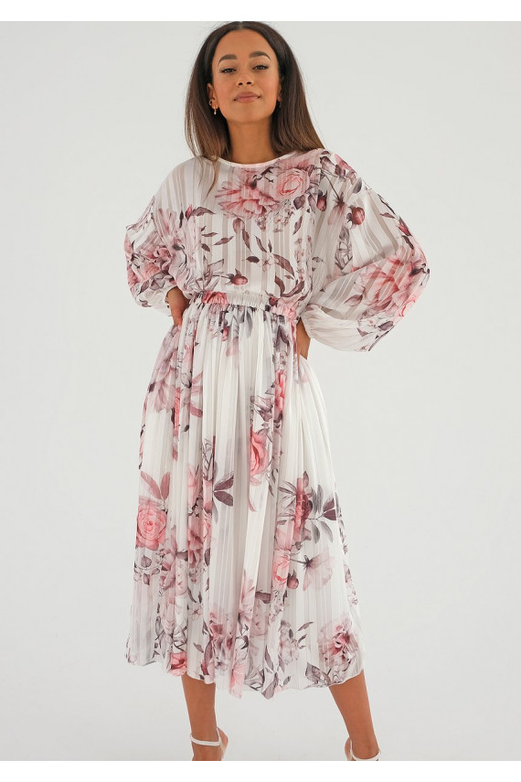 Elvire - Puķaina Midi kleita