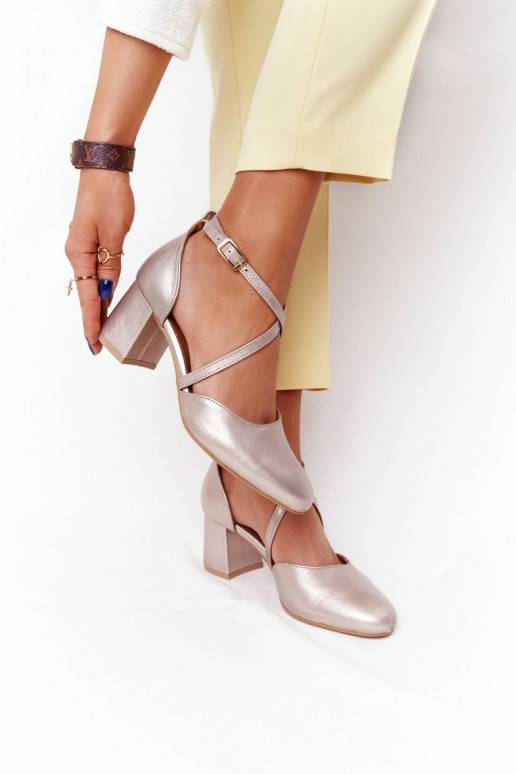 Augstpapēžu kurpes Zelta krāsas 04070-25 Augstpapēžu kurpes Zelta krāsas 04070-25