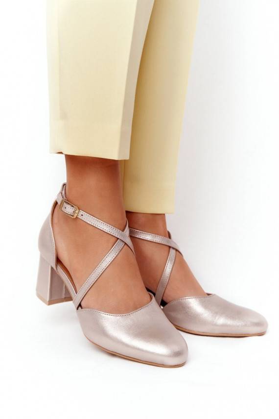 Augstpapēžu kurpes Zelta krāsas 04070-25