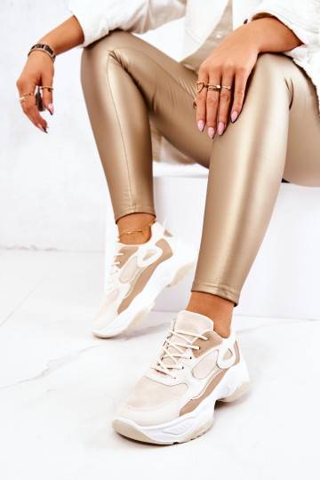 Sportiska stila apavi Sneakers modeļa apavi smilšu krāsas Retroque 2