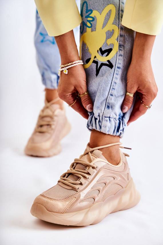 Stilīgasrnas   sporta apavi Sneakers modeļa apavi smilšu krāsas Sollero