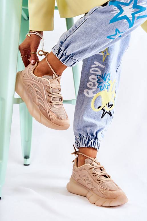 Stilīgasrnas   sporta apavi Sneakers modeļa apavi smilšu krāsas Sollero