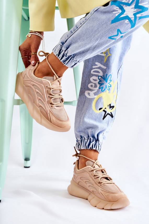 Stilīgasrnas   sporta apavi Sneakers modeļa apavi smilšu krāsas Sollero