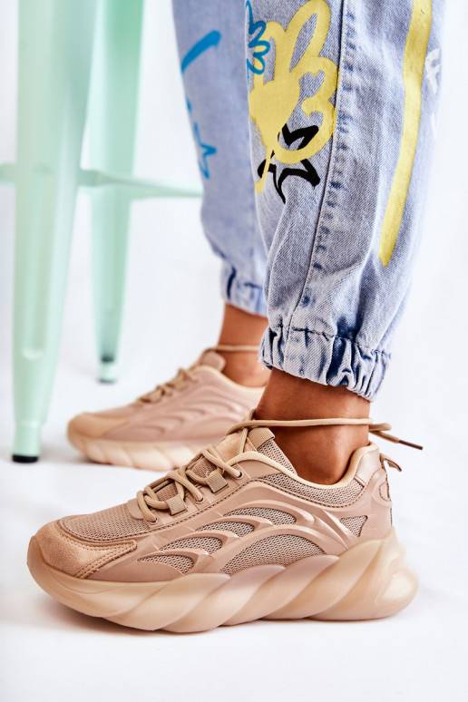 Stilīgasrnas   sporta apavi Sneakers modeļa apavi smilšu krāsas Sollero