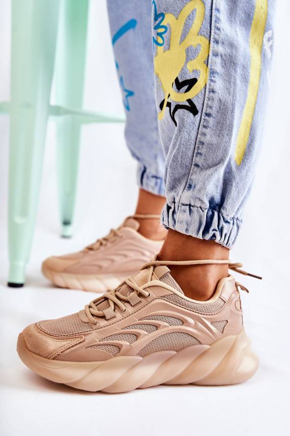 Stilīgasrnas   sporta apavi Sneakers modeļa apavi smilšu krāsas Sollero