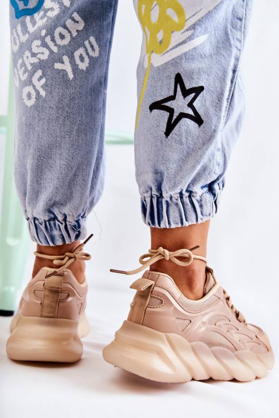 Stilīgasrnas   sporta apavi Sneakers modeļa apavi smilšu krāsas Sollero