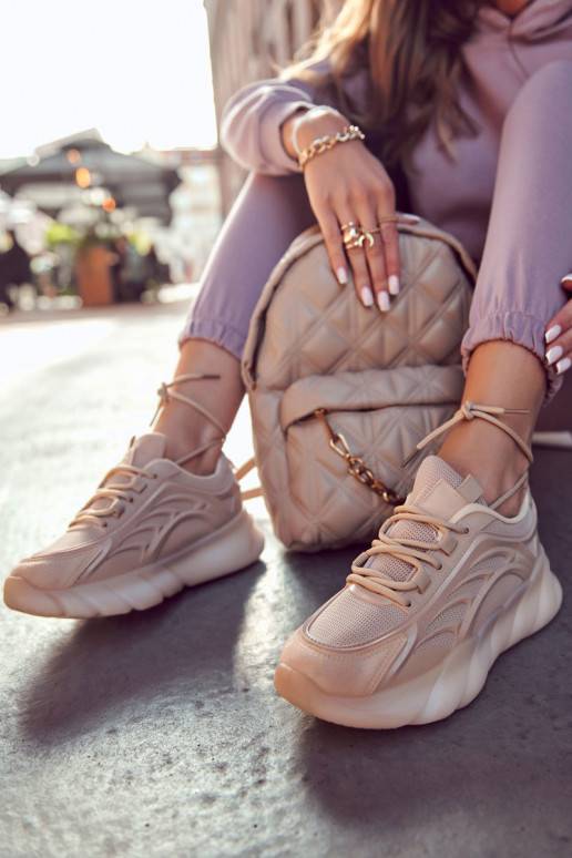 Stilīgasrnas   sporta apavi Sneakers modeļa apavi smilšu krāsas Sollero