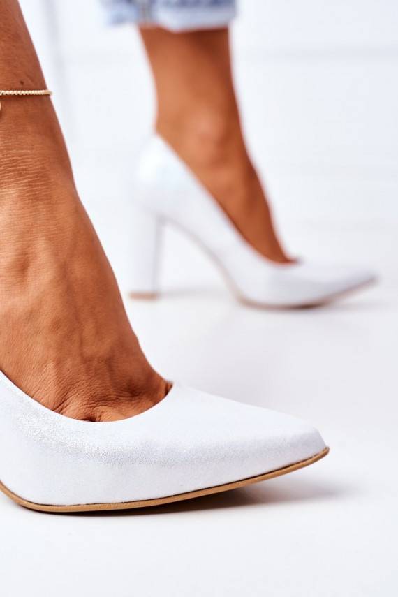 Satina auduma Kurpes  Shoes 2453 Sudraba krāsas