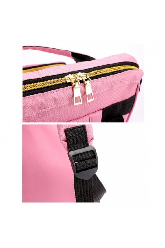 Torba, organizer do wózka pikowany plecak dla mamy melnā krāsā PLM10CZ