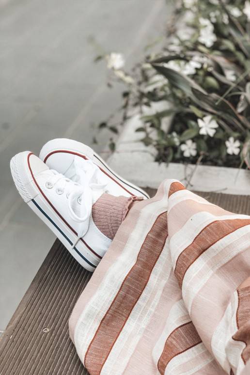 Bērnu brīvā laika apavi Klasiska modeļa baltas krāsas Filemon