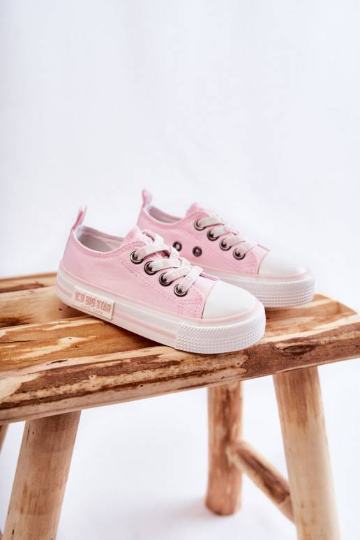 Bērnu apavi Auduma brīvā laika apavi BIG STAR KK374072 Rozā krāsas