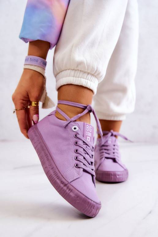   sporta apavi ar līdzenu zoli Big Star JJ274416 violetās krāsas