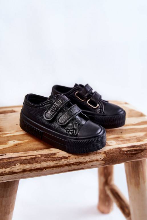 Bērnu apavi   brīvā laika apavi ar lipīgām aizdarēm BIG STAR KK374090 melnas krāsas