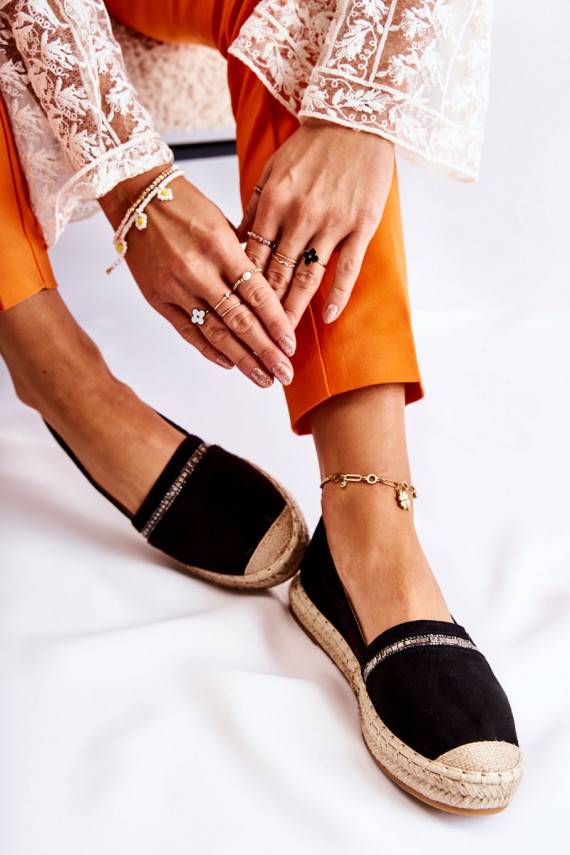 Klasiska modeļa    espadrilles melnas krāsas Cersei