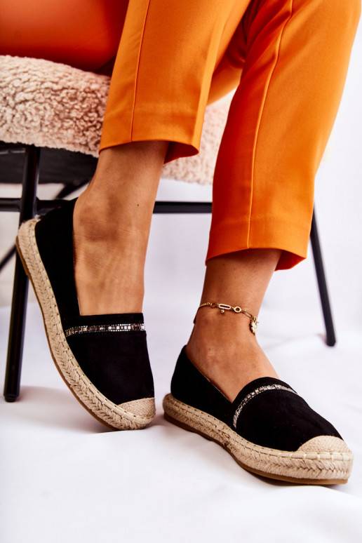 Klasiska modeļa    espadrilles melnas krāsas Cersei