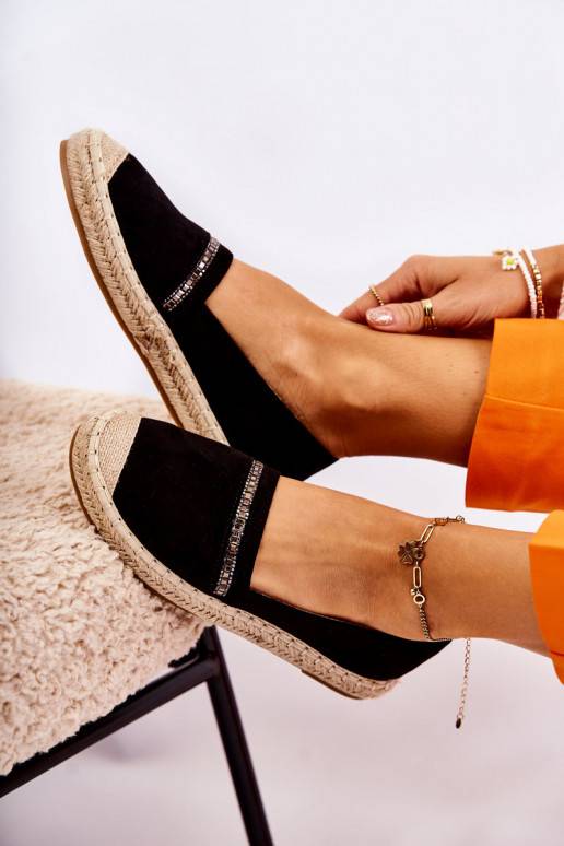 Klasiska modeļa    espadrilles melnas krāsas Cersei