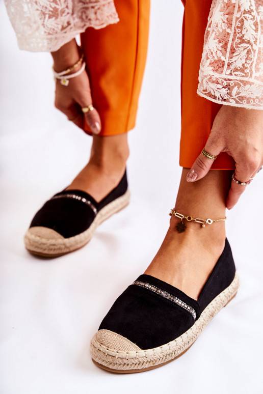 Klasiska modeļa    espadrilles melnas krāsas Cersei