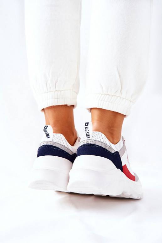 Sportiska stila apavi Sneakers modeļa apavi Big Star II274283 baltas krāsas