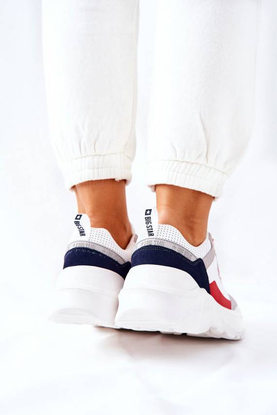 Sportiska stila apavi Sneakers modeļa apavi Big Star II274283 baltas krāsas