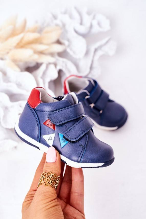 Bērnu apavi   apavi ar lipīgām aizdarēm tumši zilas krāsas Milo