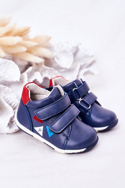 Bērnu apavi   apavi ar lipīgām aizdarēm tumši zilas krāsas Milo