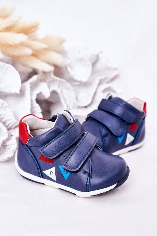 Bērnu apavi   apavi ar lipīgām aizdarēm tumši zilas krāsas Milo