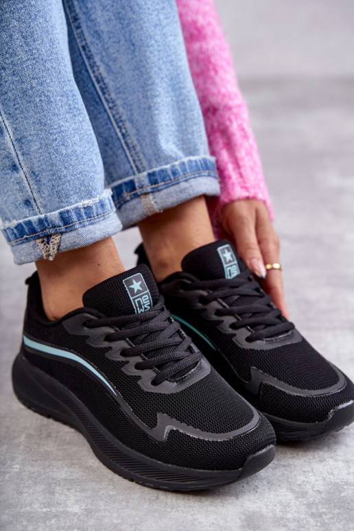   Stilīgasrni sporta apavi Sneakers modeļa apavi melnas krāsas Ida