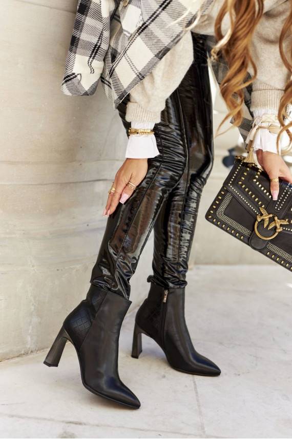   Sieviešu puszābaki melnas krāsas ar papēdi Olastis