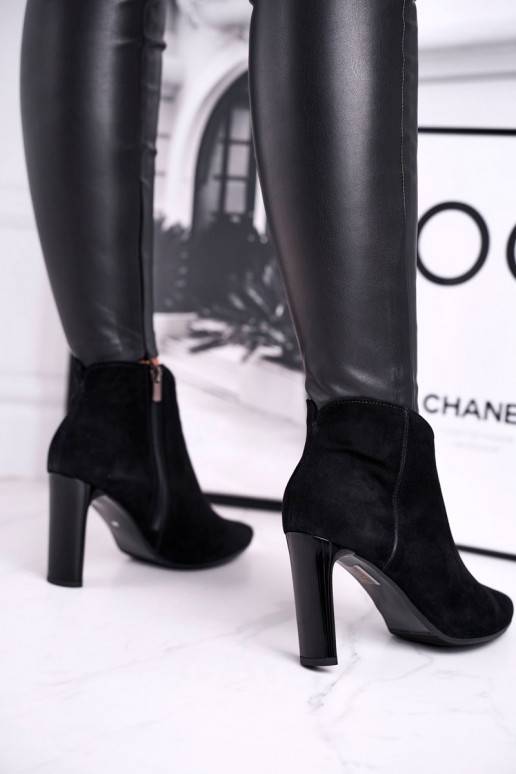 Sieviešu puszābaki ar papēdi Laura Messi melnas krāsas 2200   Sieviešu puszābaki ar papēdi Laura Messi melnas krāsas 2200