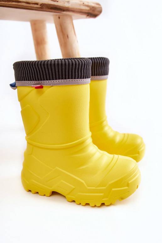 Bērnu apavi Gumijas apavi siltināti Befado 162X302 Dzelteni