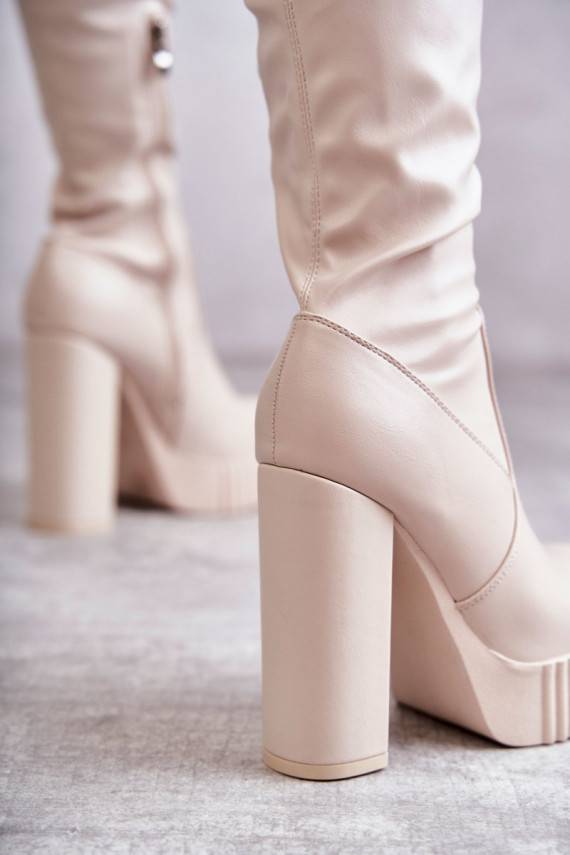    garie zābaki ar platformu smilšu krāsas Katrina