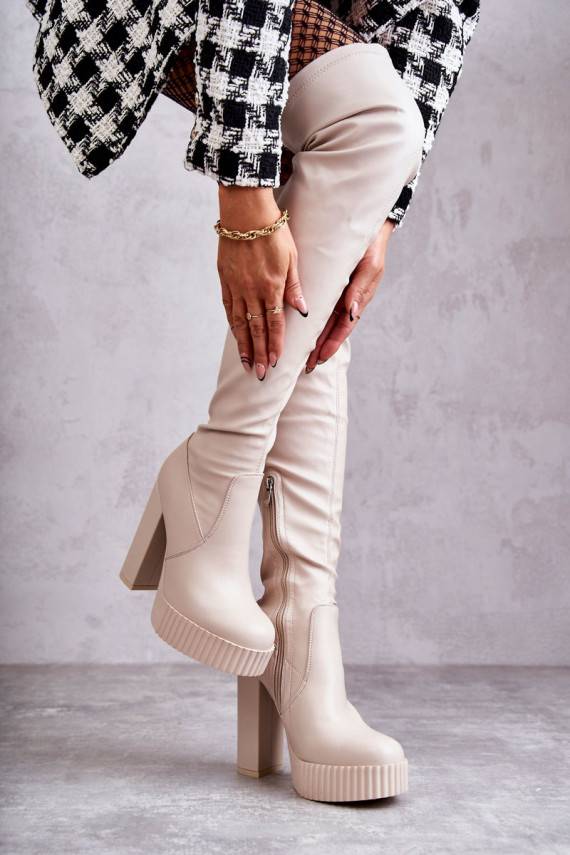    garie zābaki ar platformu smilšu krāsas Katrina