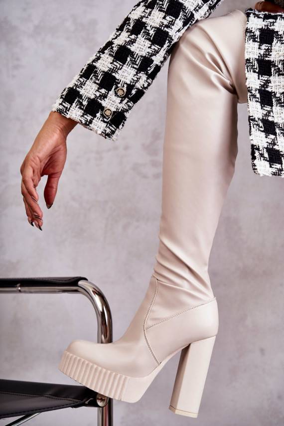    garie zābaki ar platformu smilšu krāsas Katrina