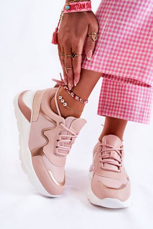   Stilīgas Sneakers modeļa apavi Rozā krāsas Allie