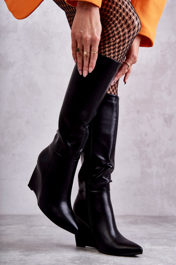     garie zābaki ar platformu melnas krāsas Arlene