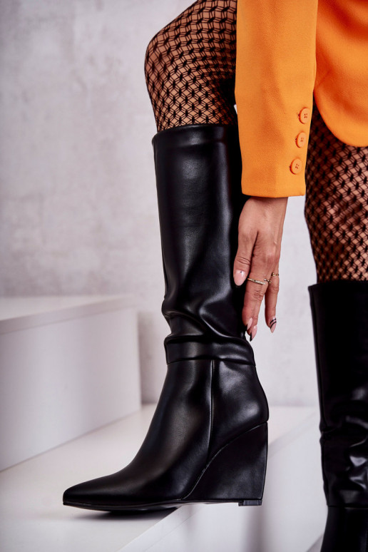     garie zābaki ar platformu melnas krāsas Arlene