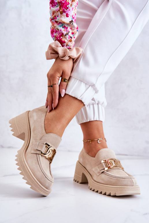 zamšādas apavi  Ziloņkaula krāsas Idealize