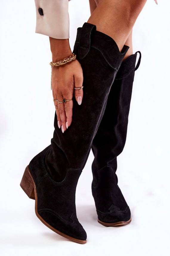   garie zābaki ar papēdi  Shoes 3235 melnas krāsas