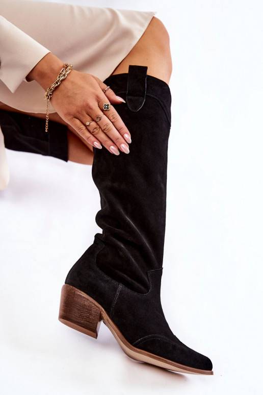   garie zābaki ar papēdi  Shoes 3235 melnas krāsas