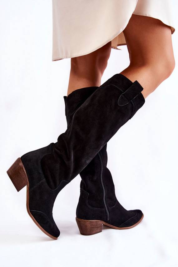   garie zābaki ar papēdi  Shoes 3235 melnas krāsas