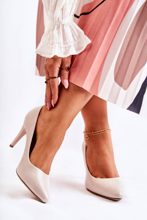 Klasiska modeļa   augstpapēžu kurpes Pelēkas krāsas Magically