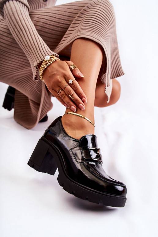 Eleganta stila apavi ar papēdi melnas krāsas Harmell