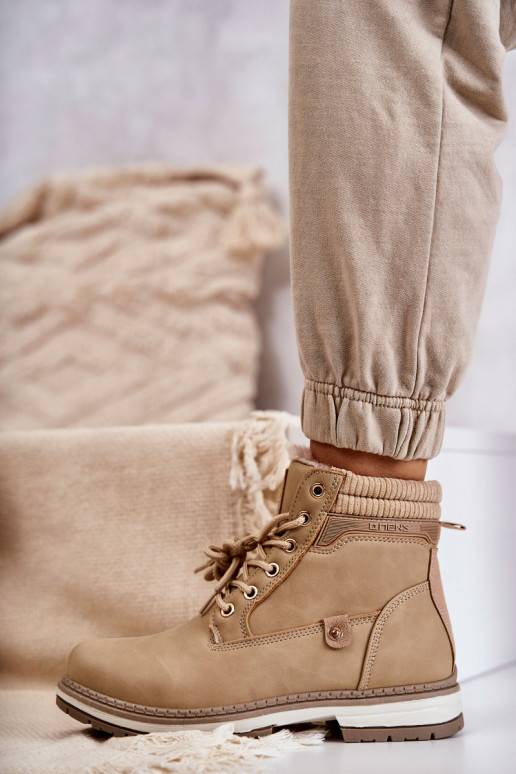   siltināti Sieviešu puszābaki apavi Ciemny ziloņkaula krāsas Liv