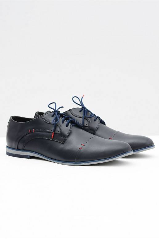 Eleganta stila vīriešiem   apavi Isacco tumši zilas krāsas