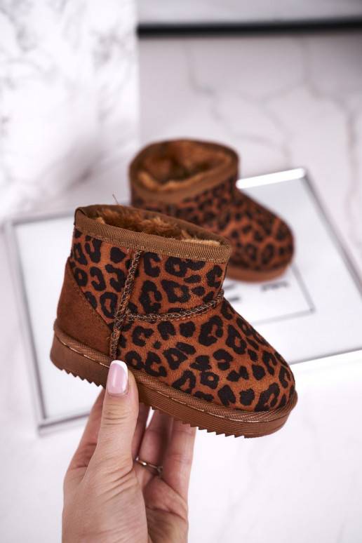 Bērnu apavi ar leoparda kažokādas rakstu Gooby