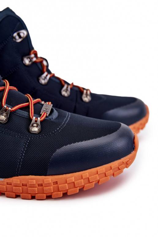 vīriešiem pārgājienu zābaki Memory Foam Big Star KK174110 tumši zilas krāsas